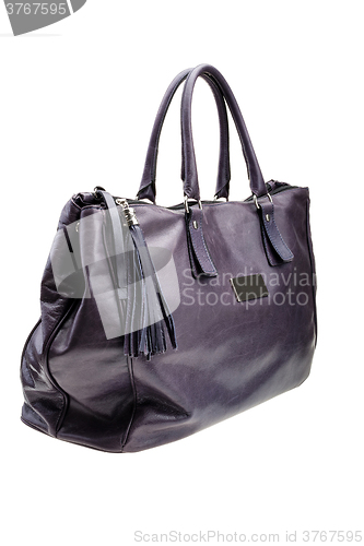 Image of Violet womens bag isolated on white background.