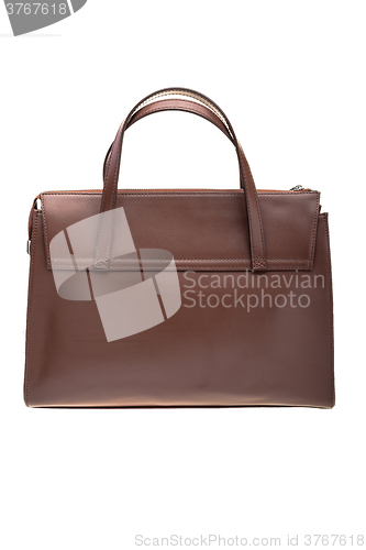 Image of Brown womens bag isolated on white background.