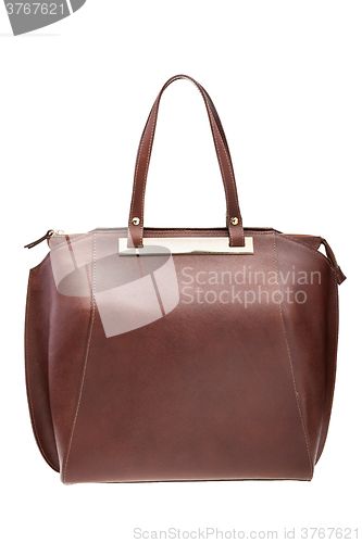 Image of Brown womens bag isolated on white background.