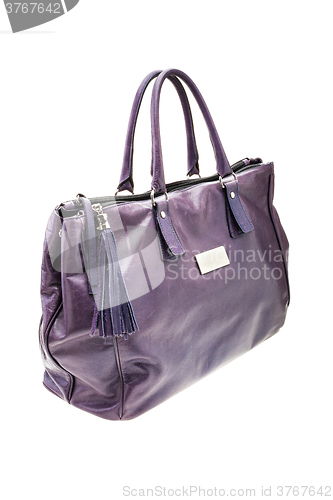 Image of Violet womens bag isolated on white background.