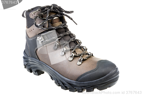 Image of New hiking boot. Isolated on white