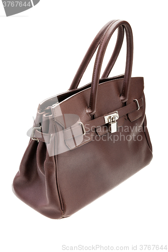 Image of Brown womens bag isolated on white background.