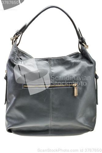 Image of Grey womens bag isolated on white background.