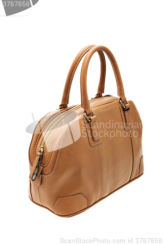 Image of Brown womens bag isolated on white background.