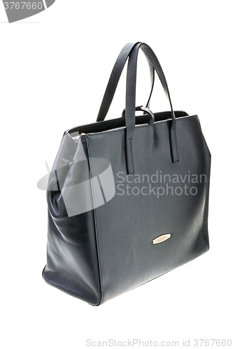 Image of Black womens bag isolated on white background.