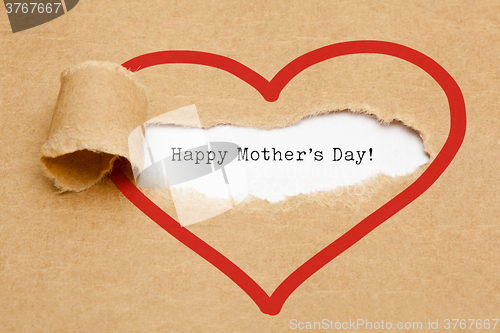 Image of Happy Mothers Day Torn Paper Concept