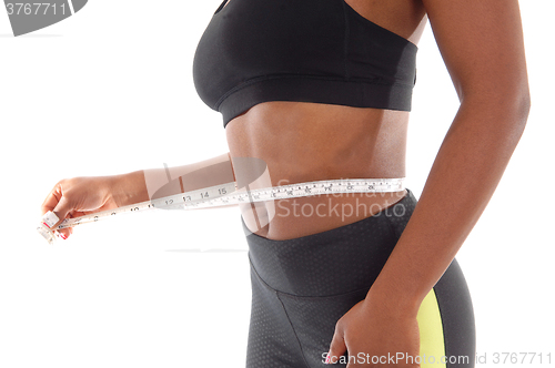 Image of Midsection of African American woman.