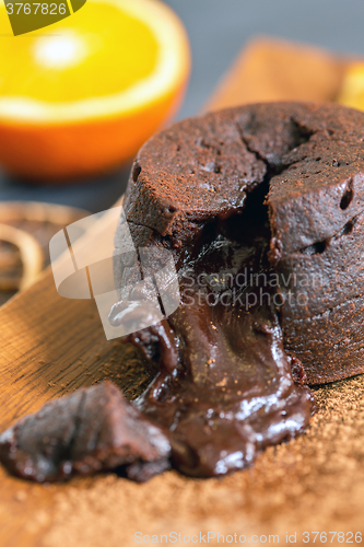 Image of Chocolate fondant with orange liqueur.