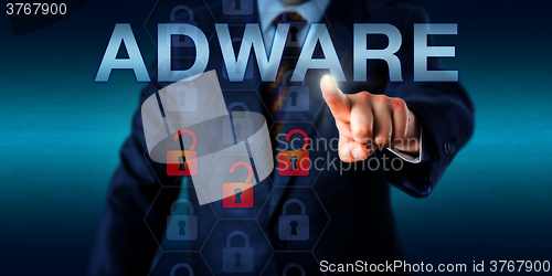 Image of Marketing Manager Pressing ADWARE