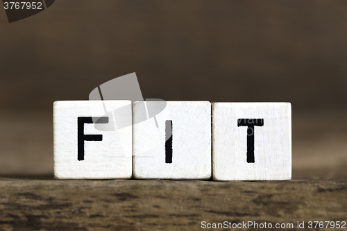 Image of The word fit written in cubes