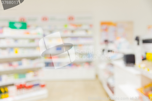 Image of pharmacy or drugstore room background