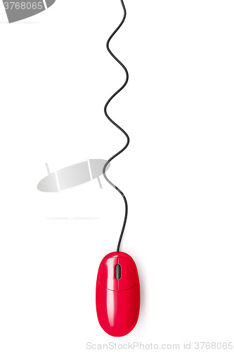 Image of red computer mouse