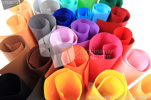 Image of color paper rolls 