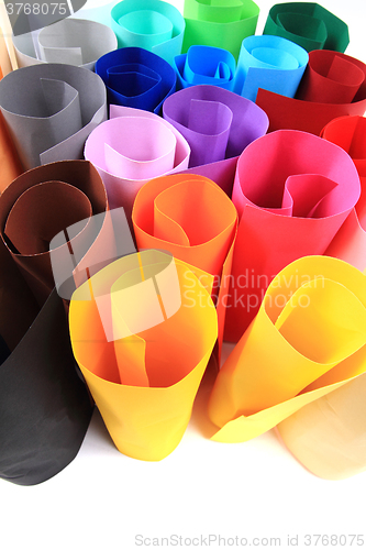 Image of color paper rolls 