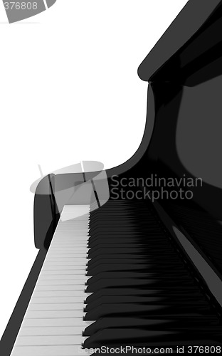 Image of Piano keyboard close up , clipping path