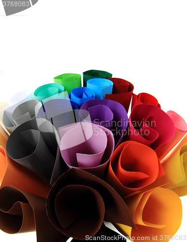 Image of color paper rolls 