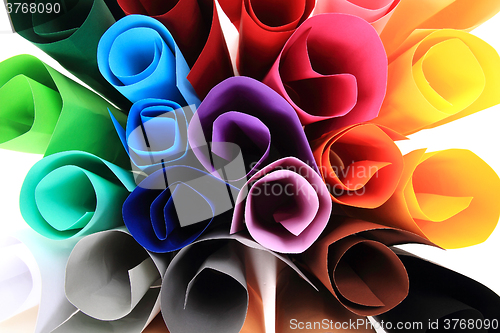 Image of color paper rolls 