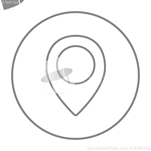 Image of Map pointer line icon.