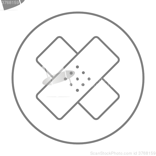 Image of Adhesive bandages line icon.