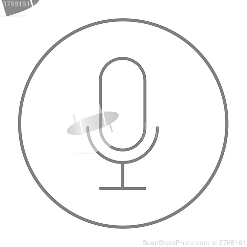 Image of Retro microphone line icon.