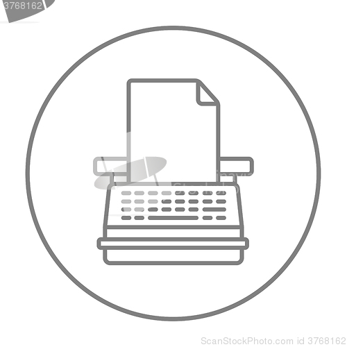 Image of Typewriter line icon.