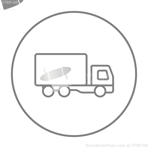 Image of Delivery truck line icon.