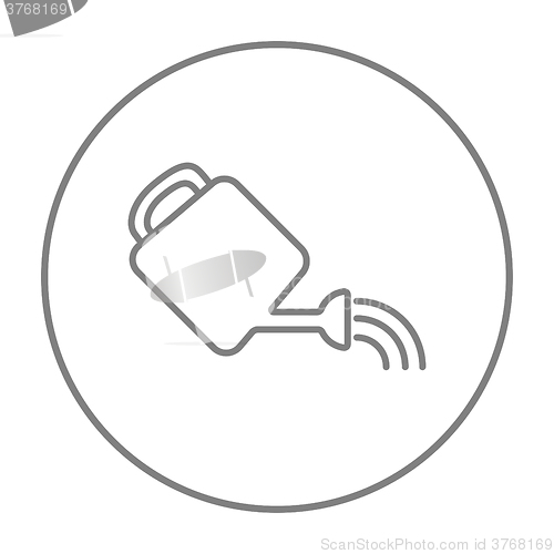 Image of Watering can line icon.