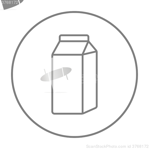 Image of Packaged dairy product line icon.