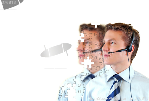 Image of Male customer support service