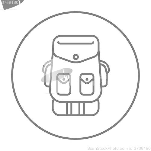 Image of Backpack line icon.
