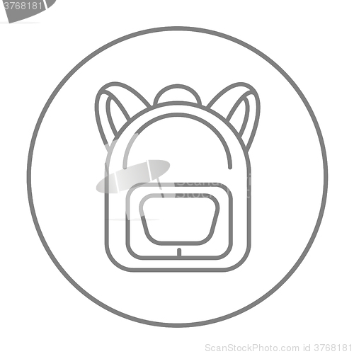 Image of Backpack line icon.