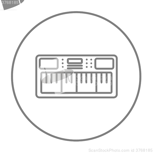 Image of Synthesizer line icon.