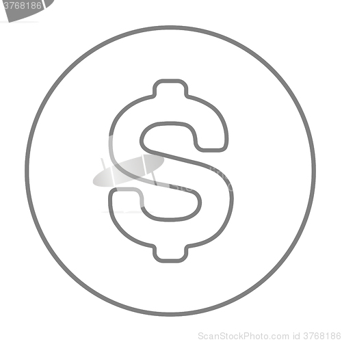 Image of Dollar symbol line icon.