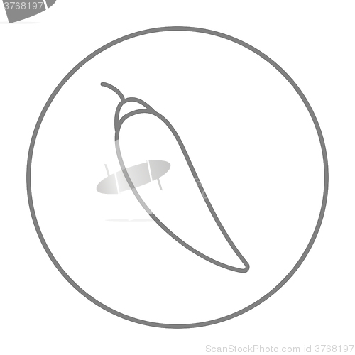 Image of Chilli line icon.