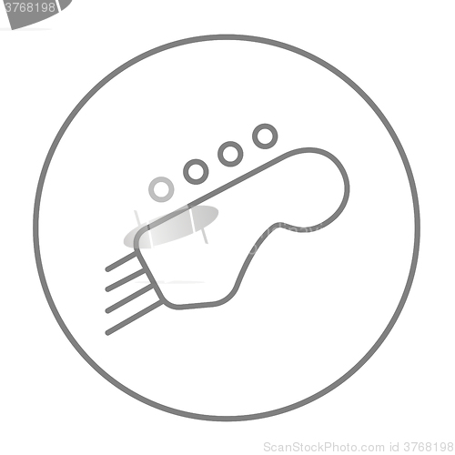 Image of Head of the guitar line icon.