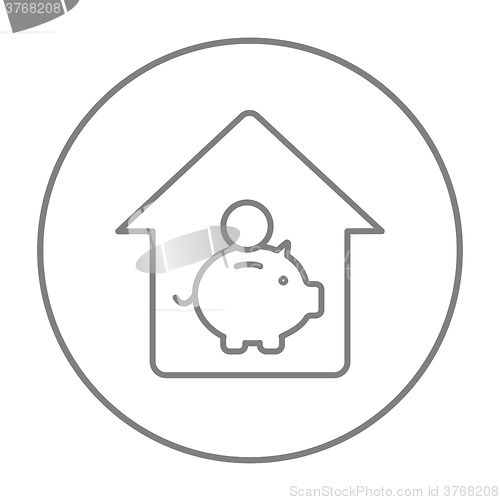 Image of House savings line icon.