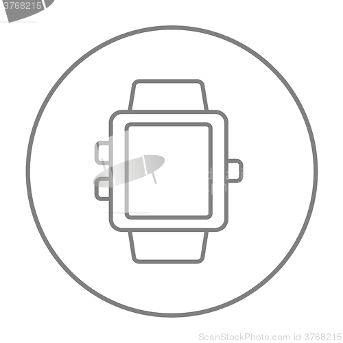 Image of Smartwatch line icon.