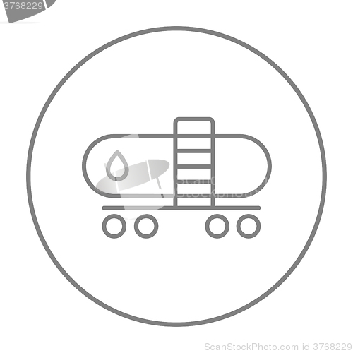 Image of Oil tank line icon.