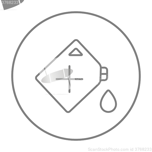 Image of Gas container line icon.