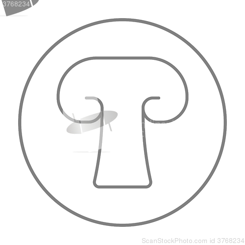 Image of Mushroom line icon.