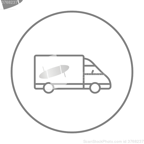 Image of Delivery truck line icon.