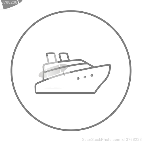 Image of Cruise ship line icon.
