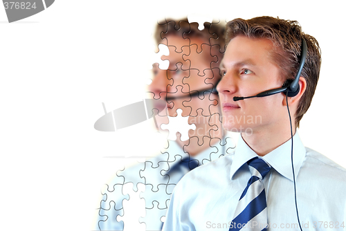 Image of Male customer support service