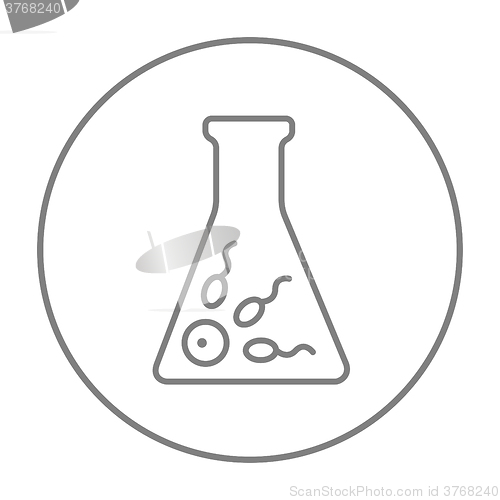 Image of In vitro fertilisation line icon.