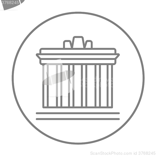 Image of Acropolis of Athens line icon.