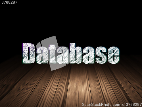 Image of Programming concept: Database in grunge dark room