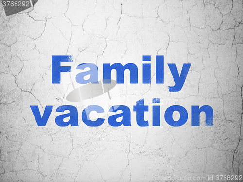 Image of Travel concept: Family Vacation on wall background