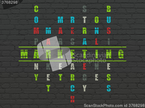 Image of Advertising concept: Marketing in Crossword Puzzle