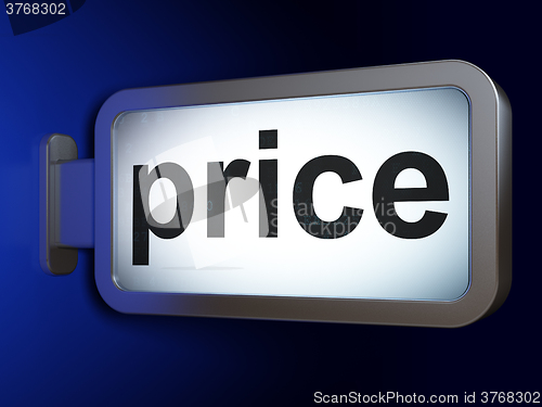 Image of Advertising concept: Price on billboard background