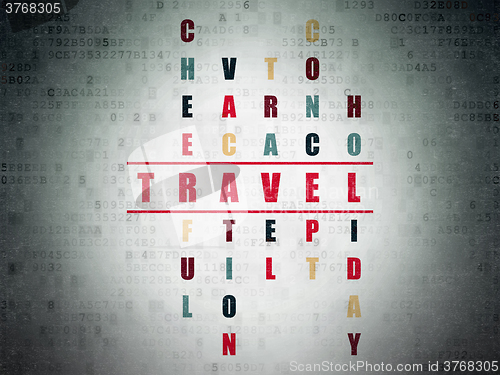 Image of Entertainment, concept: Travel in Crossword Puzzle